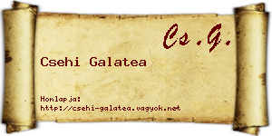 Csehi Galatea névjegykártya